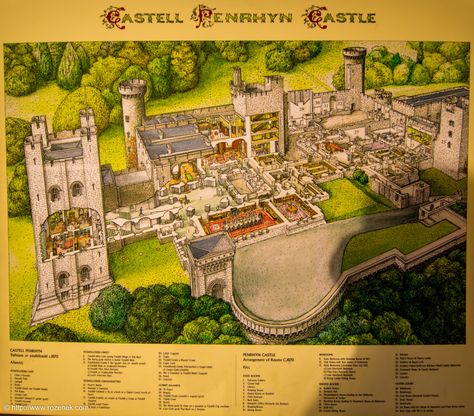 Penrhyn Castle Castle Cutaway, Medieval Castle Layout, Penrhyn Castle, Castle Layout, Medieval Aesthetics, Welsh Castles, Sims Builds, Grand Homes, Medieval Castle