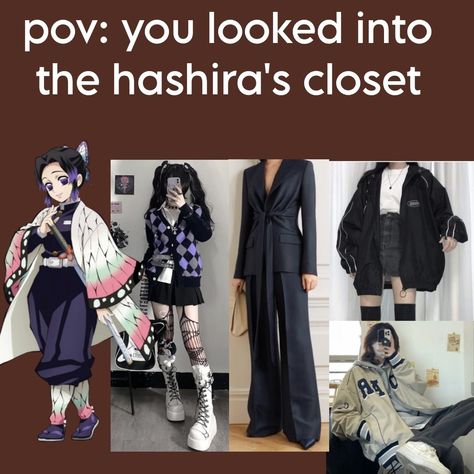 Shinobu Modern Clothes, Hashira Outfit Ideas, Outfits Inspired By Demon Slayer, Shinobu Inspired Outfit, Mitsuri Inspired Outfit, Kny Outfit Ideas, Dragon Inspired Outfits, Outfits Anime, Kocho Shinobu