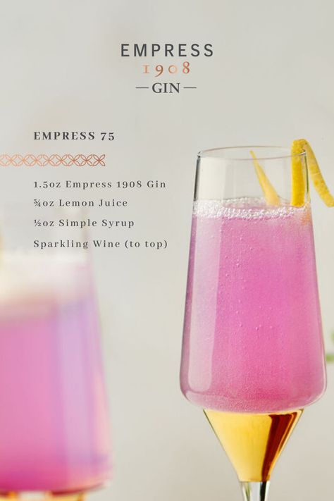 Gin Recipes, French 75, Gin Drinks, Cocktails Bar, Boozy Drinks, Fancy Drinks, Mixed Drinks Recipes, Cocktail Drinks Recipes, Pretty Drinks