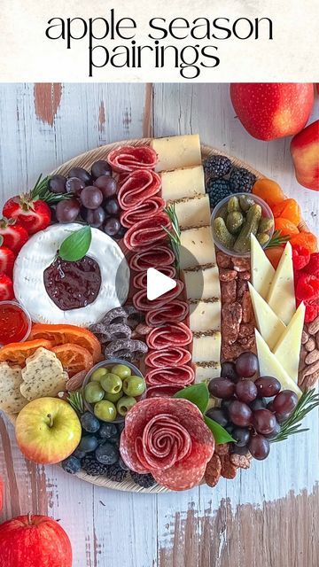 Apple And Cheese, Creamy Brie, Marcona Almonds, Charcuterie Ideas, Apple Season, Fall Faves, Apples And Cheese, Fig Jam, Sharp Cheddar