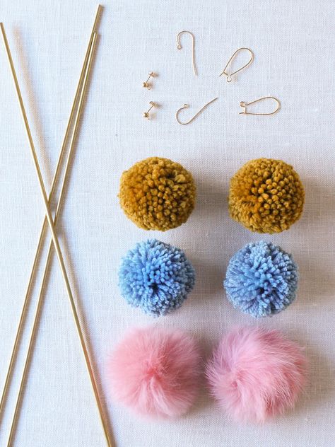 Honestly WTF Happy First Day Of Spring, Diy Fashion Trends, Pom Earrings, Whimsical Accessories, Diy Pom Pom, Pom Pom Earrings, Pom Pom Crafts, Hand Crochet Baby Blanket, Easter Bunny Decorations