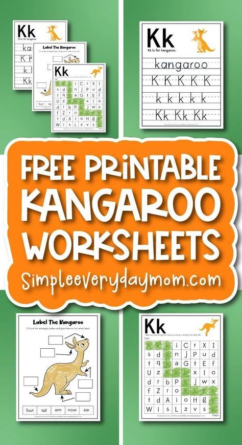 Jump into learning fun with our Kangaroo Worksheets for Kids! Download our free printable sheets and embark on an educational adventure. From coloring pages to word searches and fascinating facts, these worksheets provide an engaging way for kids to discover more about these incredible marsupials. Let the discovery and knowledge hop along with these interactive and enjoyable activities! Enjoyable Activities, Kindergarten Craft Activities, Educational Toddler Activities, Preschool Craft Activities, Fun Worksheets For Kids, Summer Worksheets, The Letter K, Toddler Homeschool, Activity Sheets For Kids