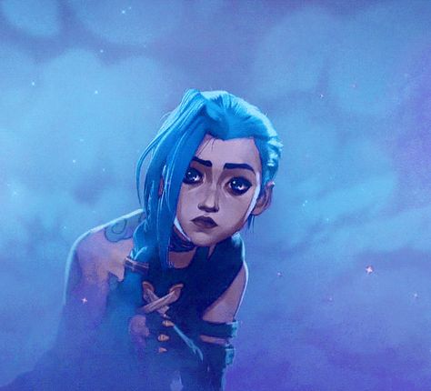 Jinx Arcane Scene, Powder Gif Arcane, Jinx Discord Profile, Jinx With Her Hair Down, Jinx Arcane Pfp Icon, Jinx Gift Arcane Pfp, Jinx Arcane Screencaps, Powder Pfp Arcane, Arcane Gif Pfp