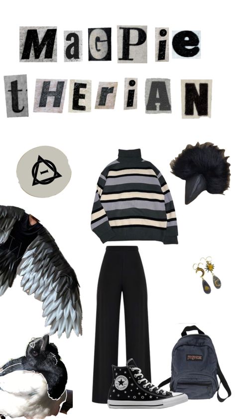 Magpie Aesthetic, Bird Outfit, Aesthetic Outfit, Outfit Aesthetic, Magpie, Outfits Aesthetic, Aesthetic Clothes, Cut Out, Mask