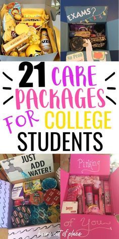 College Gift Boxes, Care Packages For College Students, College Gift Baskets, Valentines Gift For Boyfriend Baskets, Diy Care Package, Birthday Care Packages, College Survival, College Student Gifts, College Care Package