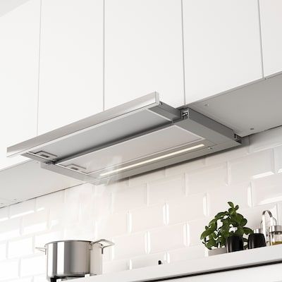 Kitchen Extractor Fan Ideas, Kitchen Exhaust Fan Ideas, Hoods Over Stoves, Recirculating Range Hood, Modern Range Hood, Kitchen Hood Ideas, Under Cabinet Range Hoods, Kitchen Hood Design, Kitchen Extractor