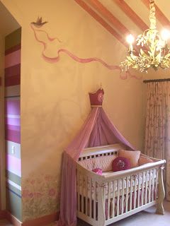 Sleeping Beauty Nursery, Cinderella Nursery, Disney Princess Nursery, Disney Themed Nursery, Disney Themed Rooms, Girl Nursery Themes, Princess Nursery