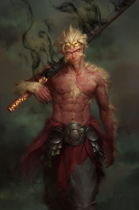 ArtStation - Monkey king, Enforcer 12 Sun Wukong Concept Art, Sun Wukong Design, Son Wukong, Sun Wukong, Journey To The West, King Art, Monkey King, Fantasy Warrior, Arte Fantasy