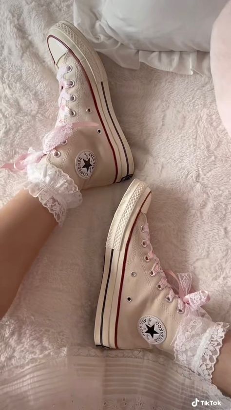 Pink Chuck Taylors, Pink Converse, Girly Shoes, Converse Chuck Taylor All Star, Pink Outfit, School Outfit, Chuck Taylor All Star, Converse Chuck, Pink Aesthetic