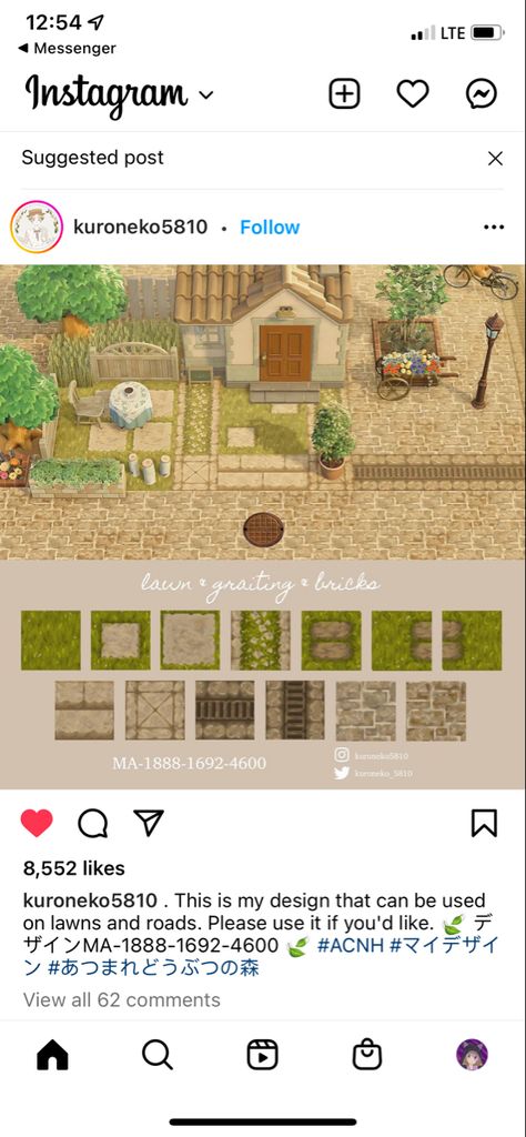 Brick Paths Animal Crossing, Acnh Cobblestone Road, Acnh Natural Brick Path Design, Cottage Core Brick Path Acnh, Animal Crossing Brick Path Border, Acnh Curved Brick Path, Animal Crossing Grass Code, Acnh Brick Border Code, Brick Animal Crossing Path