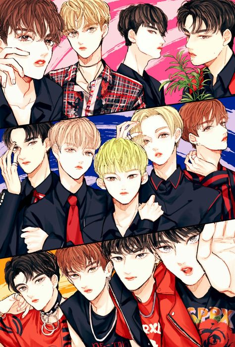 Bless that one who made this fanart😱💥💖 #Seventeen #Art Seventeen Anime Fanart, Svt Cartoon, Seventeen Anime, Seventeen Art, Say The Name Seventeen, Svt Fanart, Seventeen Fanart, Kpop Seventeen, Seventeen Dino