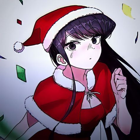 #komisan ៶\ #icons #christmas ៶\ icon by me Komi Christmas, Anime Christmas Icons Aesthetic, Anime Christmas Icon, Christmas Pfps Anime, Christmas Anime Pfp Aesthetic, Christmas Anime Icon, Christmas Icons Anime, Christmas Pfp Anime, Christmas Anime Pfp