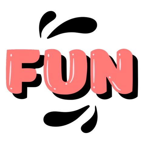 Fun glossy word PNG Design Graphic Words Design, Describe Me In One Word, Silhouette Architecture, Word Png, Trendy Words, Fun Lettering, Making Comics, Fun Words, Fun Logo