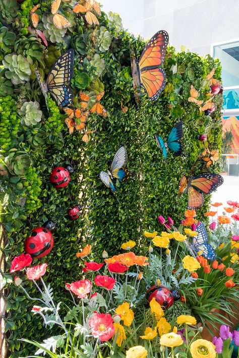 Earth Day Display | Gas Company Tower Earth Day Decor 2019 | Hotels & Casinos | Meraki Visual Designs | Orange County Mother Earth Theme Party, Earth Theme Decoration, Earth Element Decor, Earth Day Party Decorations, Earth Party Theme, Earth Day Decor, Earth Day Decoration Ideas, Earth Theme Party, Earth Day Birthday Party