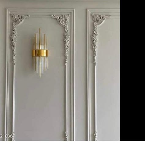 Ornate Wainscoting, New Classic Reception, French Mural, Crown Molding Ceiling, Dream Decorations, Safety Door Design, Moulding Design, Classic Reception, Wall Molding Design