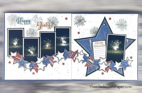 🎇 Adding a touch of magic to my 4th of July scrapbook layout with heat embossing! ✨ The fireworks are truly shining bright thanks to this technique. 🔥 Who else loves the rustic vibes in this patriotic creation? 🇺🇸✂️ #ScrapbookingFun #EmbossingTechnique #4thofJulyCrafts #HandmadeArt #ScrapbookInspiration #DIYCrafts #CreativeIdeas #stampinupscrapbooking #stampinup #12x12scrapbook #12x12scrapbookinglayout #scrapbooking #scrapbooklayout #scrapbookingideas #4thofjulyscrapbook Patriotic Scrapbook Layouts, Patriotic Scrapbook, Water Vacation, Scrapbooking Templates, Scrapbook Design Layout, Beautiful Scrapbook Layouts, Diy Photo Book, Scrapbook Pictures, 12x12 Scrapbook Layouts