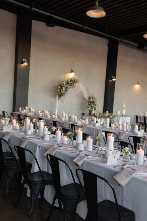 Wedding Candle Centerpieces Long Table, Candle Vases Wedding, Bud Vase Wedding Long Table, Floating Candles Wall, Rectangle Table Bud Vases, Long Tables Wedding Reception Candles, Floating Candle Centerpieces With Bud Vases, Wedding Table Long Decor, Centerpieces For Rectangular Tables Wedding