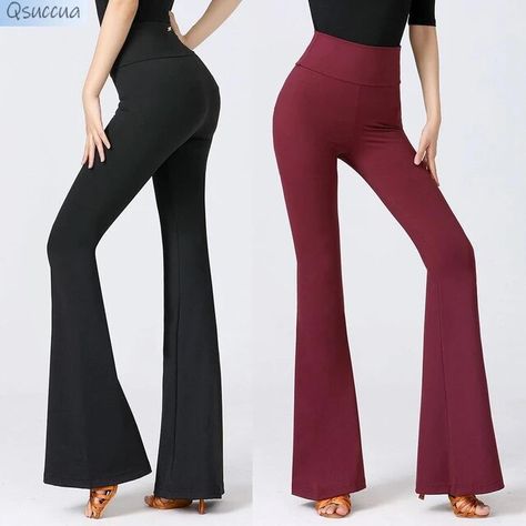 New Shark Latin Dance Pants Practice Leggings Women's High Waist National Standard Dance Trousers - AliExpress Latin Dance Class Outfit, Ballroom Fringe Pants, Tango Pants Women, Salsa Clothes Latin Dance, Latin Practice Wear, Dance Wear Practice, Standard Dance, Dance Costumes Ballroom, Practice Wear