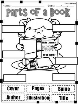 Parts Of A Book 746 My Favorite Book Worksheet, Parts Of A Book Activities, Parts Of A Book Anchor Chart, Parts Of A Book Worksheet, Positive Comments For Students, Library Worksheets, Rhyming Words For Kids, Reading Response Worksheets, Book Report Projects