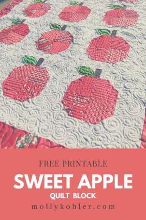 Apple Quilt Block Tutorial – Quilting Teacher Quilt, Apple Quilt, Quilt Block Free Pattern, Apple Picking Season, The Librarian, First Grade Teacher, Scrap Busters, Quilt Block Patterns Free, Apple Theme