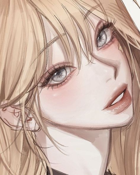 Girl With Blonde Hair, 얼굴 드로잉, Pretty Drawings, Digital Art Anime, Cartoon Profile Pics, Cute Art Styles, Laura Lee, Cute Anime Pics, Art Inspiration Drawing