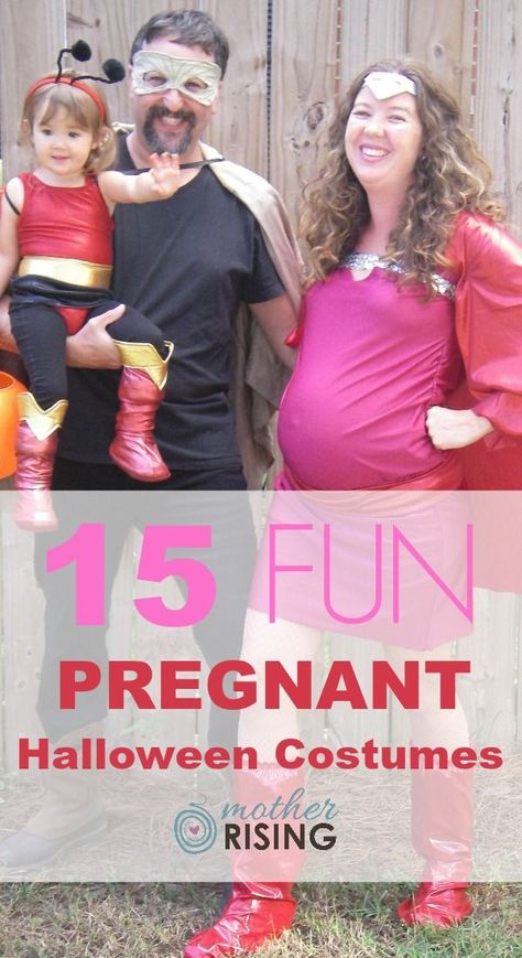 Are you looking for a fun way to celebrate Halloween during your pregnancy? Do the pregnant zombie moms freak you out? Look no further than my favorite 15 FUN pregnant Halloween costumes! Halloween Costumes With Pregnant Mom, Family Costumes When Pregnant, Family Costumes While Pregnant, Pregnant Bump Halloween Costumes, 9 Months Pregnant Halloween Costume, Family Halloween With Pregnant Mom, Pregnant Avocado Costume, Avocado Pregnancy Costume, Maternity Family Halloween Costumes