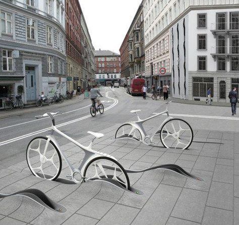 bike stalls Bicycle Parking, Urban Furniture, Bike Parking, Street Furniture, Urban Spaces, Urban Planning, Urban Landscape, Ui Ux Design, Public Art