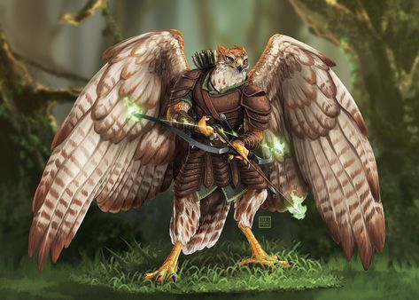 ArtStation - Aarakocra Ranger Aarakocra Ranger, Rogue Dnd, Ranger Dnd, Bird People, Dnd Races, Fantasy Races, Dungeons And Dragons Characters, Dnd Art, Dungeons And Dragons Homebrew