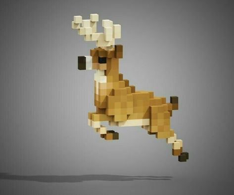 Minecraft Deer Statue, Minecraft Parrot Statue, Minecraft Creature Build, Minecraft Christmas Building Ideas, Minecraft Animal Builds, Minecraft Butterfly, Christmas Minecraft Ideas, Statue Minecraft, Minecraft Statue