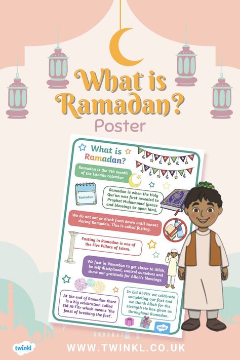 Ramadan poster Facts About Ramadan, What Is Ramadan, Ramadhan Planner, Muslim Kids Activities, Ramadan Poster, Islamic Education, Pillars Of Islam, Research Poster, About Ramadan