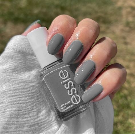 Nails Long Acrylic, Grey Matte Nails, 2022 Nails, Gray Nails, Dry Nails, Manicures Designs, Nails Long, Grey Colour, Best Acrylic Nails