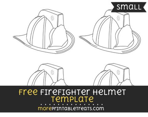 Free Firefighter Helmet Template - Small Fireman Hat Template Free Printable, Shield Template, Helmet Template, Fireman Helmet, Fireman Hat, Fire Helmet, Hat Template, How To Make Fire, Computer Paper