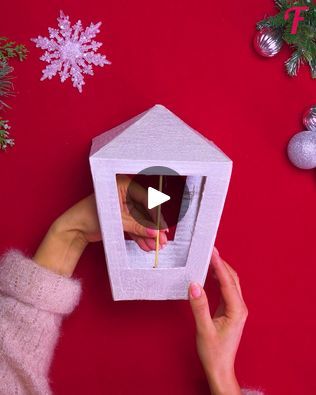 Diy Christmas Lantern, Diy Lantern, Lantern Template, Tea Light Lanterns, Cardboard Model, Christmas Lantern, Diy Lanterns, How To Make Lanterns, Christmas Lanterns