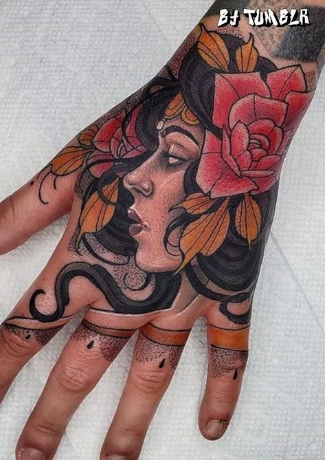 Skeleton Hand Tattoos, Traditional Hand Tattoo, Simple Hand Tattoos, Butterfly Hand Tattoo, Hand Tattoo Designs, Inner Bicep Tattoo, Tato Jari, Tato Henna, Hand And Finger Tattoos