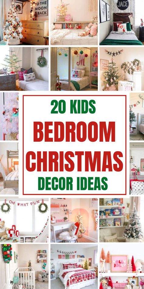 Transform your kid's bedroom with Christmas Decorating Ideas they'll love! ��🎄✨ Use playful touches like fun holiday bedding, colorful lights, and cute Santa or reindeer accents. Add festive wall art and a small tree for a magical, cozy atmosphere they’ll adore! 🎅💫 #KidsChristmasDecor #HolidayFun #ChristmasBedroom Kids Christmas Bedroom, Bedding Colorful, Holiday Bedding, Christmas Bedroom Ideas, Bedroom Decorating Tips, Christmas Decorations For Kids, Colorful Lights, Room Cozy, Bedroom Christmas