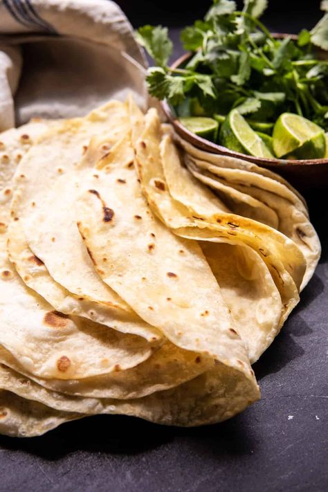 Easy Homemade Flour Tortillas | halfbakedharvest.com Recipes With Flour Tortillas, Half Baked Harvest Recipes, Homemade Flour, Homemade Flour Tortillas, Dessert Aux Fruits, Tortilla Recipe, Harvest Recipes, Homemade Tortillas, Tortilla Wraps