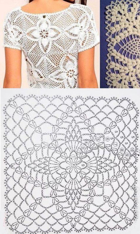 Crochet Butterfly Pattern, Crochet Table Runner Pattern, Crochet Stitches Diagram, Crochet Motif Patterns, Pineapple Crochet, Crochet Swimwear, Crochet Butterfly, Crochet Goodies, Crochet Coat