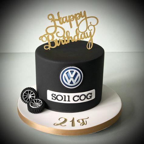 Vw Cake, Bmw Cake Ideas For Men, Vw Birthday Cake, Volkswagen Cake, Volkswagen Birthday Cake, Cake For Car Lover Men, Boys 16th Birthday Cake, Cake For Car Lover, Car Wala Cake