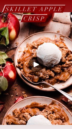 4.9K views · 528 reactions | Apple picking season is upon us and my Skillet Apple Crisp is the first thing you should make! Sweet apples caramelize under the perfect cinnamon oat crisp topping 🥹🍎

Googl “blue bowl apple crisp“ or tap the 🔗 in my profile @bluebowlrecipes for the recipe — https://bluebowlrecipes.com/gluten-free-apple-crisp/

#bakingday #fallrecipes #applecrisp #applepicking #reelsoninstagram #caramelapple | Stephanie Simmons | Alan Silvestri · Amas Veritas Skillet Apple Crisp, Amas Veritas, Stephanie Simmons, Crisp Topping, Apple Picking Season, Sweet Apples, Cinnamon Crumble, Asian Chicken Recipes, Easy Skillet