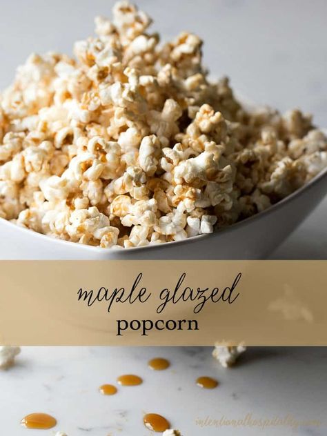 Maple Popcorn Recipe, Cooking Popcorn, Popcorn Recipes Easy, Maple Syrup Recipes, Sweet Popcorn, Disneyland Food, Butter Popcorn, Hollywood Theme, Gourmet Popcorn