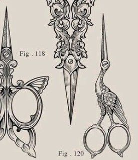 Pretty Scissors Tattoo, Stork Scissors Tattoo, Crane Scissors Tattoo, Bird Scissors Tattoo, Manic Tattoos, Salem Tattoo, Victorian Scissors, Scissor Tattoo, Bird Scissors