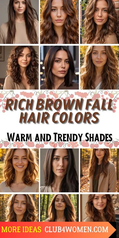 Fall Brown Colors For Hair, Cinnamon Chocolate Hair Color, Cafe Au Lait Hair Color, Hair Color For Autumn Palette, Brown Hair Fall 2024, 6rb Hair Color, Solid Fall Hair Color, Pretty Brown Hair Colors, Deep Autumn Color Palette Hair