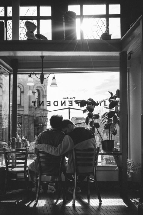 #Gaycouples #Couplephotos Couple In Cafe, Prenup Shoot, Firefighter Calendar, Queer Weddings, Young Blood, Couple Portrait, Film Inspiration, So In Love, Candid Photography