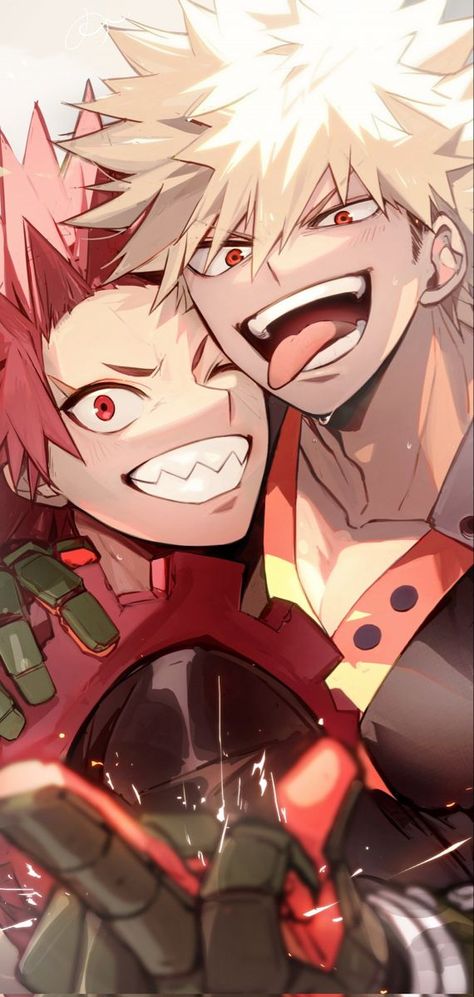 Kiribaku Background, Kirishima X Bakugou Spicy, Kirishima Nails, Kiribaku Bottom Bakugou, Kirimina Fanart, Kirishima Wallpaper Aesthetic, Kiribaku Wallpaper, Bakugo And Kirishima, Bakugo X Kirishima