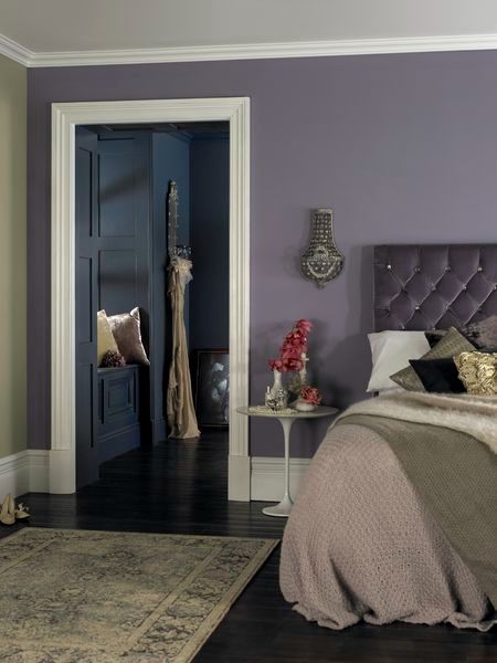 Dulux Paint Bedroom Ideas, Colour Schemes Purple, Paint Bedroom Ideas, Dulux Colour Schemes, Green Bedrooms, Paint Bedroom, Glamourous Bedroom, Dulux Paint, Luxe Bedroom