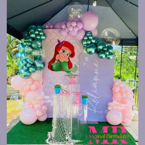 Mermaid Pool Party Decorations, Baby Ariel Birthday Party, 1st Birthday Mermaid Theme Decoration, Ariel Balloon Decoration, Arial Theme Birthday Decoration, Ariel The Little Mermaid Birthday Party Backdrop, Mermaid Birthday Party Food, Ariel Photo Bithday Invitation, Moana Birthday Party Theme