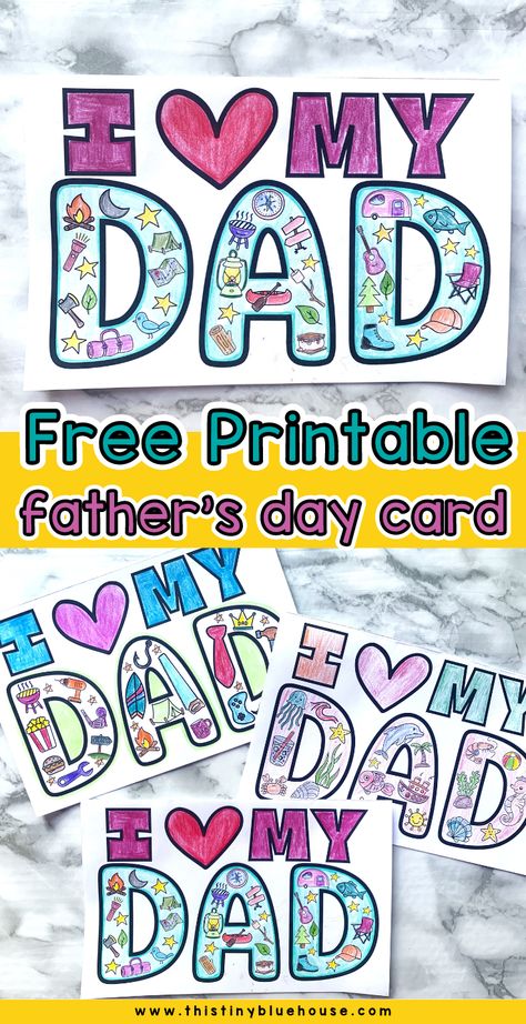 Free printable father's day card Father's Day Cards For Kids Free Printable, Fathers Day Cards For Kids Preschool, Free Printable Father’s Day Craft, Fathers Day Card Template Free Printable, Printable Fathers Day Crafts For Kids, Simple Fathers Day Crafts For Kids, Fathers Day Cards Homemade Ideas, Free Fathers Day Printables, Fathers Day Crafts Preschool