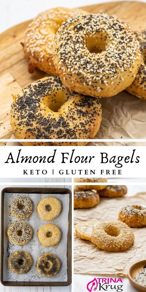 Keto Almond Flour Bagels Almond Flour Bagels, Keto Bagels, Low Sugar Recipes, No Sugar Foods, Weights For Women, Lose 40 Pounds, Low Sugar, Bagels, Protein Shakes