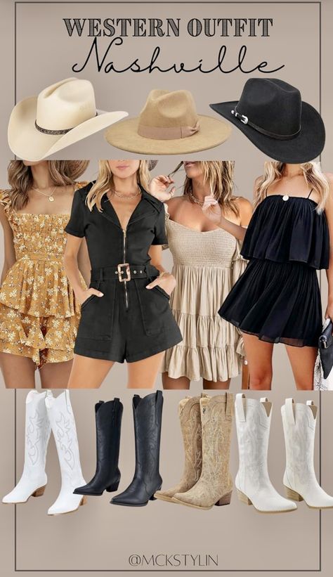 Amazon Nashville Outfits, Hoedown Party Ideas Outfit, Country Outfits Women Concert, Western Theme Party Outfit, Nashville Bachelorette Party Outfit, Vestidos Country, Texas Outfits, Country Western Outfits, Summer Concerts