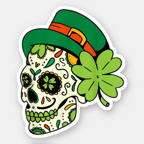 St Patricks Day Sticker, Cow Wallpapers, Sant Patrick, Chalk Signs, Celtic Coloring, St Patricks Day Pictures, Skull Ideas, St Patricks Day Wallpaper, Saint Patricks Day Art